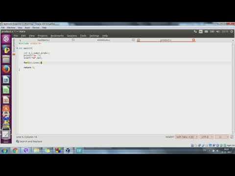 the product and sum in C using linux