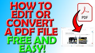 ✅ How To Edit or Convert PDF Files Easily and Free! ✅
