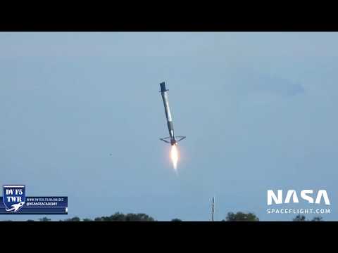 SpaceX CRS-16 Falcon Landing Attempt 4.8 Miles Nikon P1000 Video