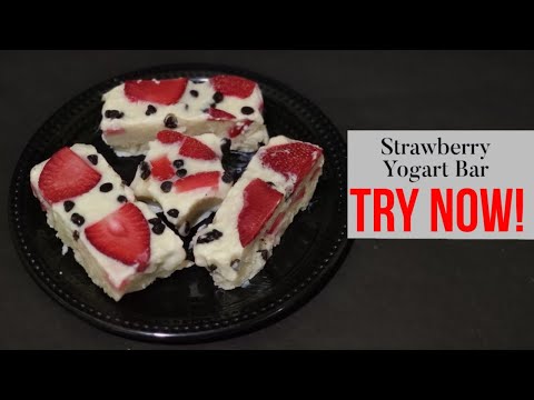 Stawberry Yougart Bar | #TashvisMagicKitchen |