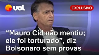 Bolsonaro diz, sem provas, que Mauro Cid foi torturado por Moraes para obter delação