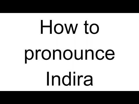 How to Pronounce Indira (Bosnian)