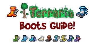 Terraria Boots Guide! (Crafting Recipe, All Movement/Running & Water/Lava Walking Boots)