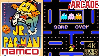Jr. Pac-Man Arcade ( Namco 1983 ) 4k Gameplay