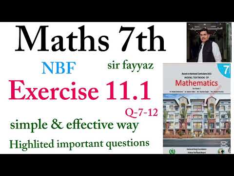 Maths class 7th | exercise 11.1 | ex 11.1 | Q-7-12 | NBF | unit 11 | Mensuration | grade 7