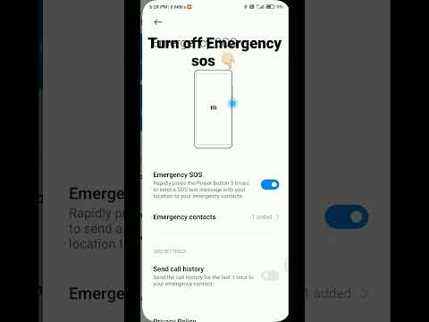 how to turn off your emergency call (SOS) in Android #shorts
