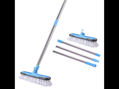 Floor Scrub Brush with Adjustable Long Handle
