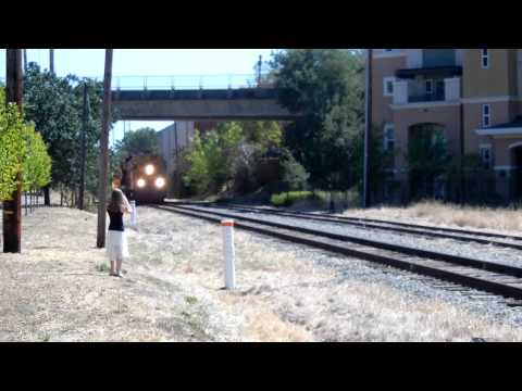SMART Rails Cargo w/ Santa Fe & NWP Engines + 25 cars Thru Novato 9-11-2012