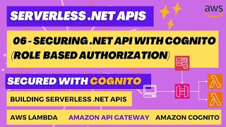 06 - Securing .NET API With Amazon Cognito | Role Based Authorization | AWS Lambda | API Gateway