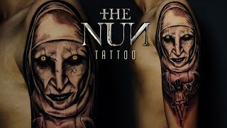 The NUN tattoo 😈 scary tattoo design