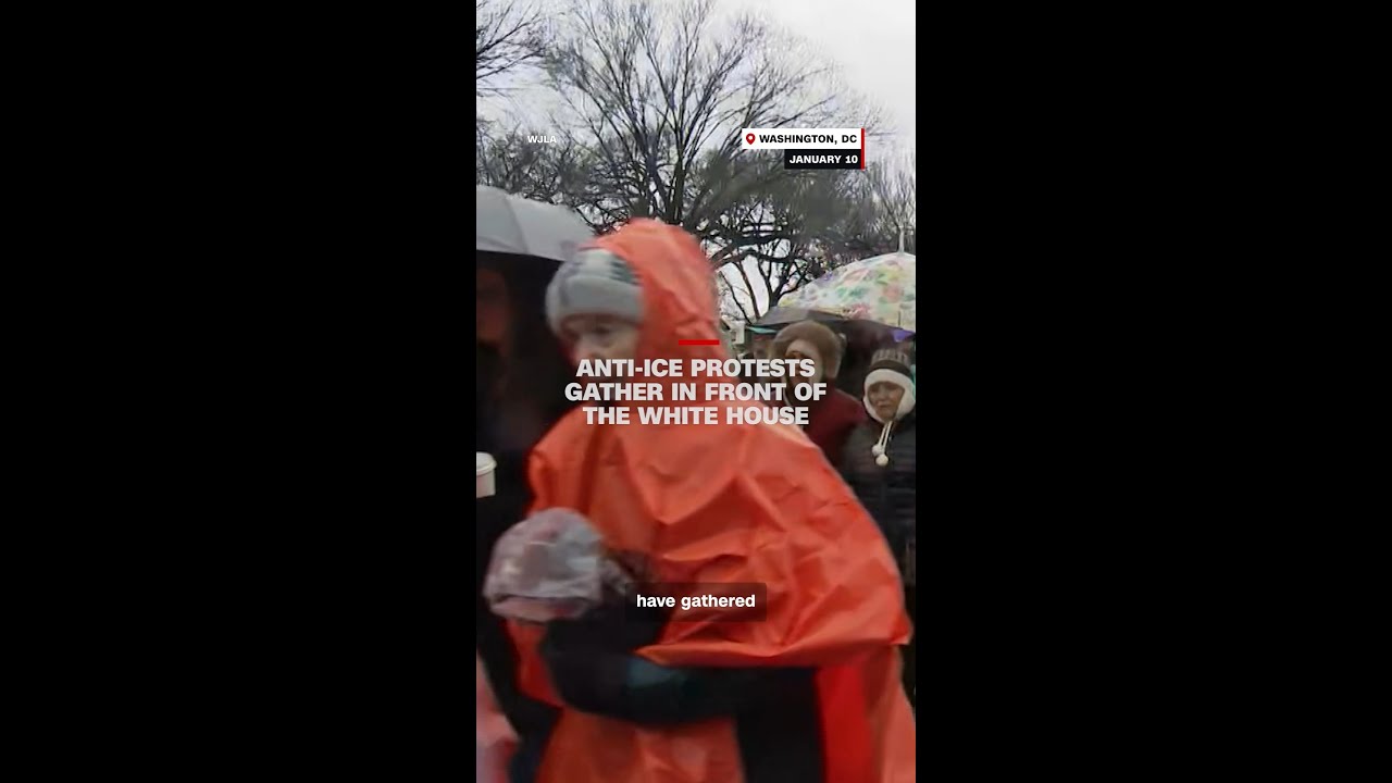 Anti-ICE protests gather in front of the White House