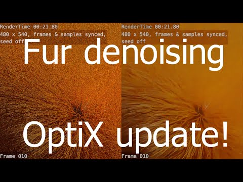 Blender fur denoising test. OptiX update!