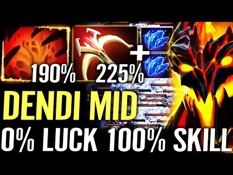 🔥 DENDI Shadow Fiend MID 0% Luck 100% Skill — Daedalus + Shard 415% CRIT Legends NVM Dota 2 Pro