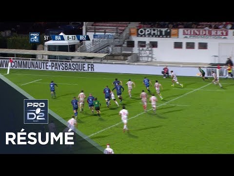 PRO D2 - Résumé Biarritz-Béziers: 21-23 - J14 - Saison 2018/2019