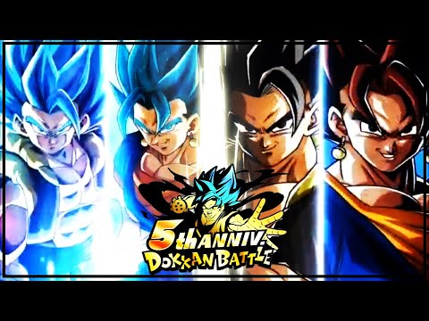 DOKKAN BATTLE 5th YEAR ANNIVERSARY *NUOVA* TITLE SCREEN VEGITO e GOGETA!