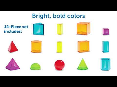 Slide 4 - View-Thru Geometric Solids, 14 Pieces (video)