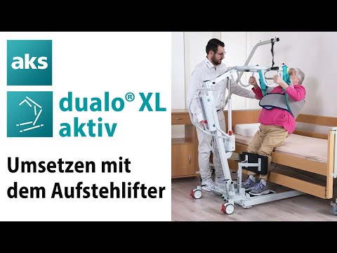 Aufstehlifter: mit dualo XL aktiv smart sicher vom Rollstuhl zum Pflegebett