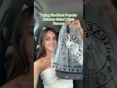 Trying the Most Popular Chicken Salad Chick Flavors 🍗🥗🐥💚#chickensaladchick #chickensalad #food