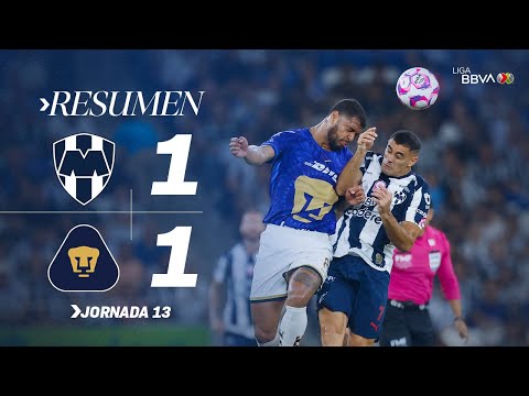 Summary Monterrey vs Pumas UNAM Round 13
