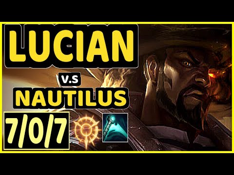 TEMPT (LUCIAN) vs NAUTILUS - 7/0/7 KDA MID GAMEPLAY - KR Ranked GRANDMASTER
