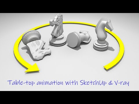 SketchUp tutorial - Tabletop animation with SketchUp and Vray