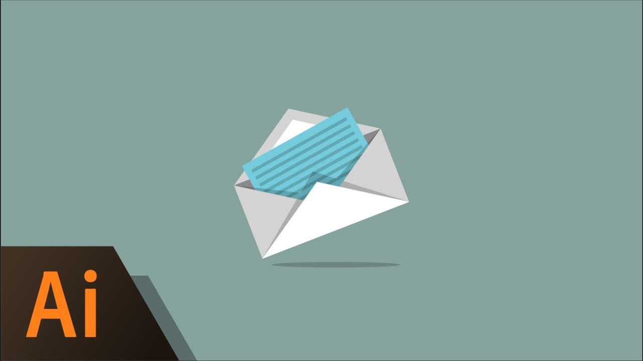 Illustrator Beginner Tutorial: Material Envelope Icon