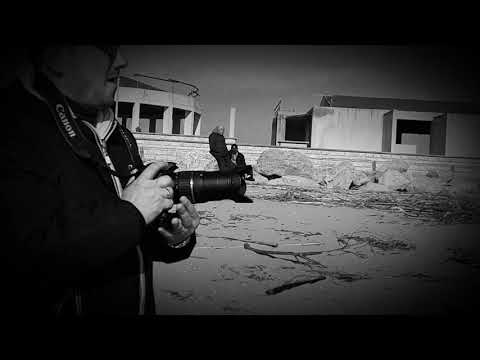 Riprese sul molo di Viareggio in bianco e nero