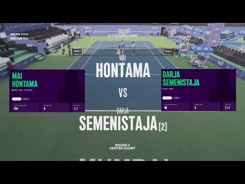 Mai Hontama (JPN) vs  (2) Darja Semenistaja (LAT) - Game, Set, Match