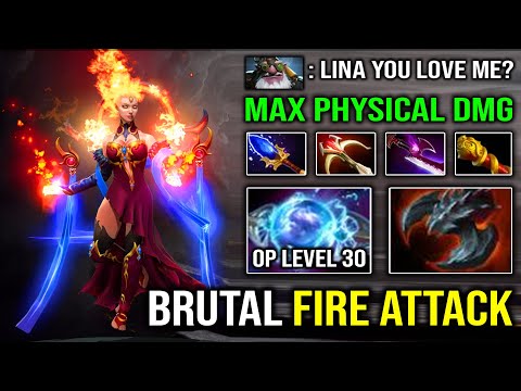 EPIC 2x Rampage Hard Carry Lina Brutal Fire Attack OP LEVEL 30 vs Full Magical Luna Dota 2