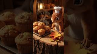 Squirrel baking acorns into muffins 20261009104101