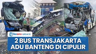 2 Bus Transjakarta Adu Banteng di Jalur Langit Cipulir dan Lukai Penumpang, Sopir Mengaku Tertidur