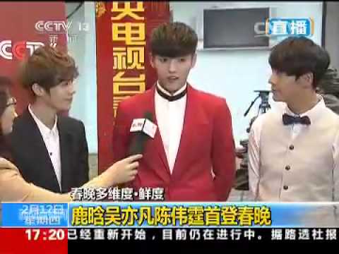 [FULL] 150212 Wu Yi Fan and Luhan and William Chan - CCTV Spring Festival Gala rehearsal interview