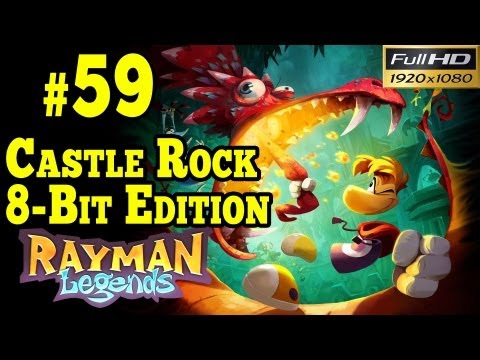 Rayman Legends Walkthrough - Living dead Party Part 59 Castle Rock 8 Bit Edition 1080p