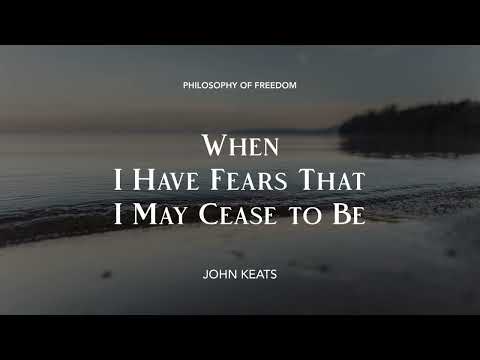 When I have Fears That I May Cease to Be by John Keats | Poetry Reading | Spoken Verse