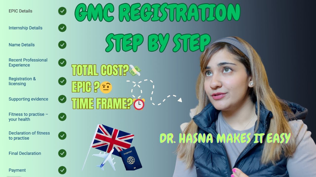 GMC License Step by Step Guide after PLAB 2 | How to Apply gmc registration | UK IMG Doctor Dr Hasna