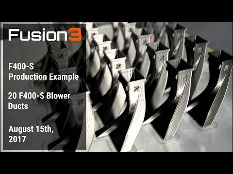 Fusion3 F400 - Production Run, Set of 20 Blower Ducts (Sample Print)