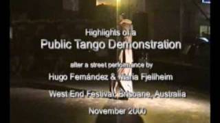 Hugo Fernández  Maria Fjellheim - Public Tango Display at West End, Brisbane Year 2000