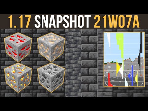 Minecraft 1.17 Snapshot 21w07a Grimstone & New Ore Generation