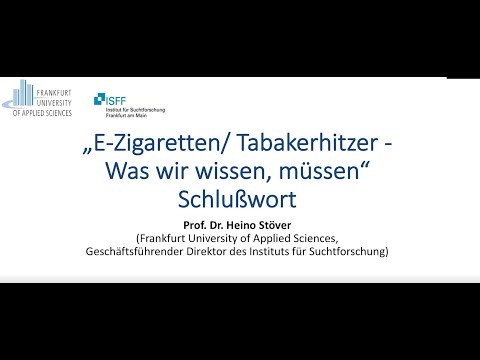 3. Fachtagung E-Zigaretten – Teil 10 - Prof. Dr. Heino Stöver
