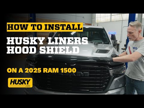 How to install the Husky Liners Hood Shield on a 2025 Ram 1500