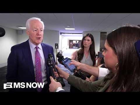 WATCH: Cornyn speaks to MS NOW after clearing Blanche's confirmation vote