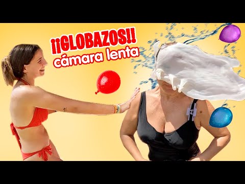 Globos de AGUA GIGANTES  ¡sucede algo increíble a CÁMARA SUPER LENTA!