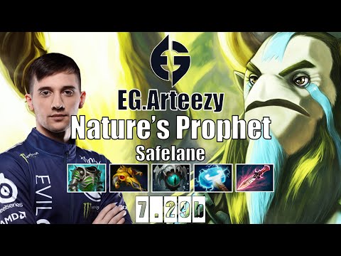 Nature's Prophet Safelane | EG.Arteezy | RTZ GOD CRAZY NP CARRY | 7.29b Gameplay Highlights