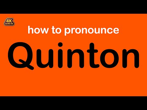 how to pronounce Quinton correctly