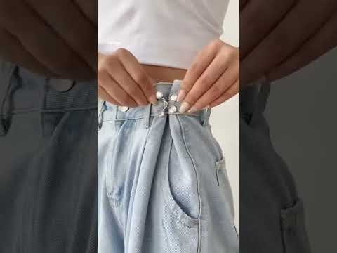 Metal adjustable waist buckle extender for jeans