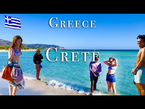 Elafonissi Beach, Crete, Greece - 4K Relaxing Tour Walk