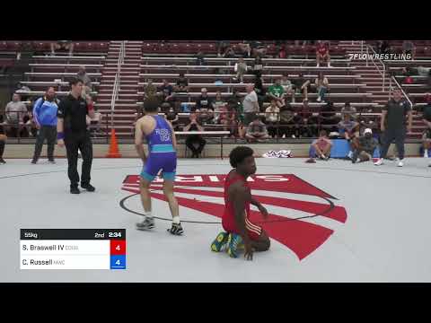 55 Kg Rr Rnd 1 - Samuel Braswell IV, Cougar Wrestling Club Vs Camden Russell, MWC Wrestling Academ