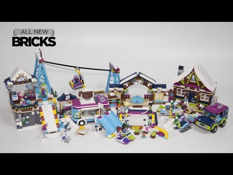 Lego Friends Ski Resort Ski Lift With Chalet Ice Rink Off Roader And