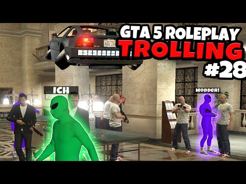 Bank robbery with modders escalates😨 - GTA 5 Roleplay Trolling