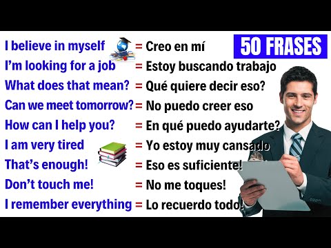 50 Frases muy fáciles y super Útiles en Inglés y Español para Principiantes || Nivel básico